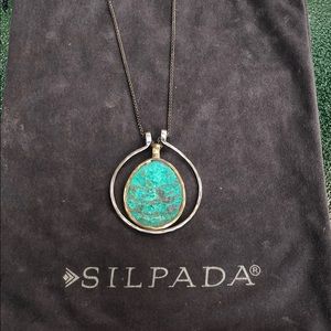 Silpada Convertible Patina and Brass Necklace